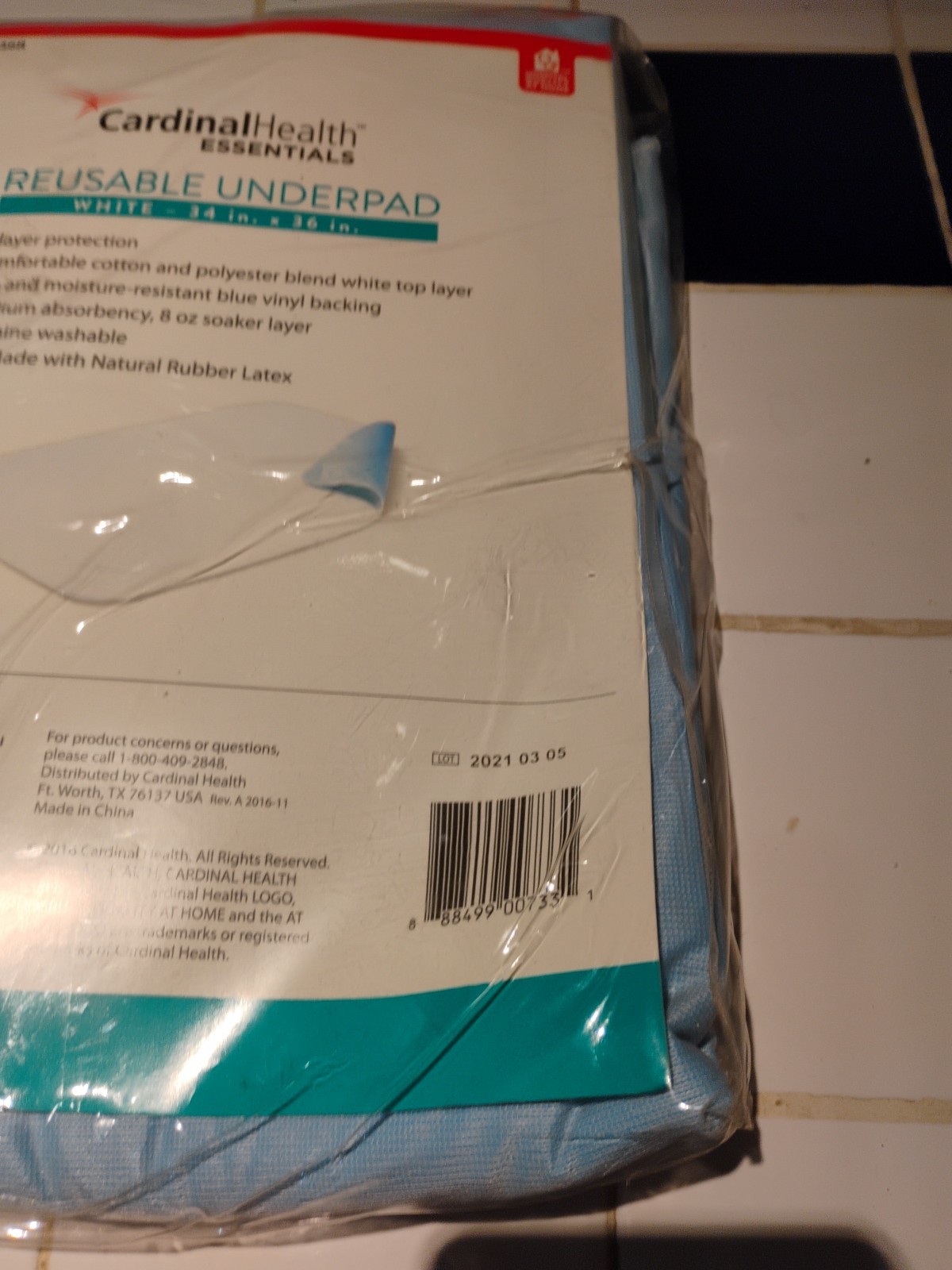 Cardinal Health Reusable Underpad White 34 inch x 36 inch NOB