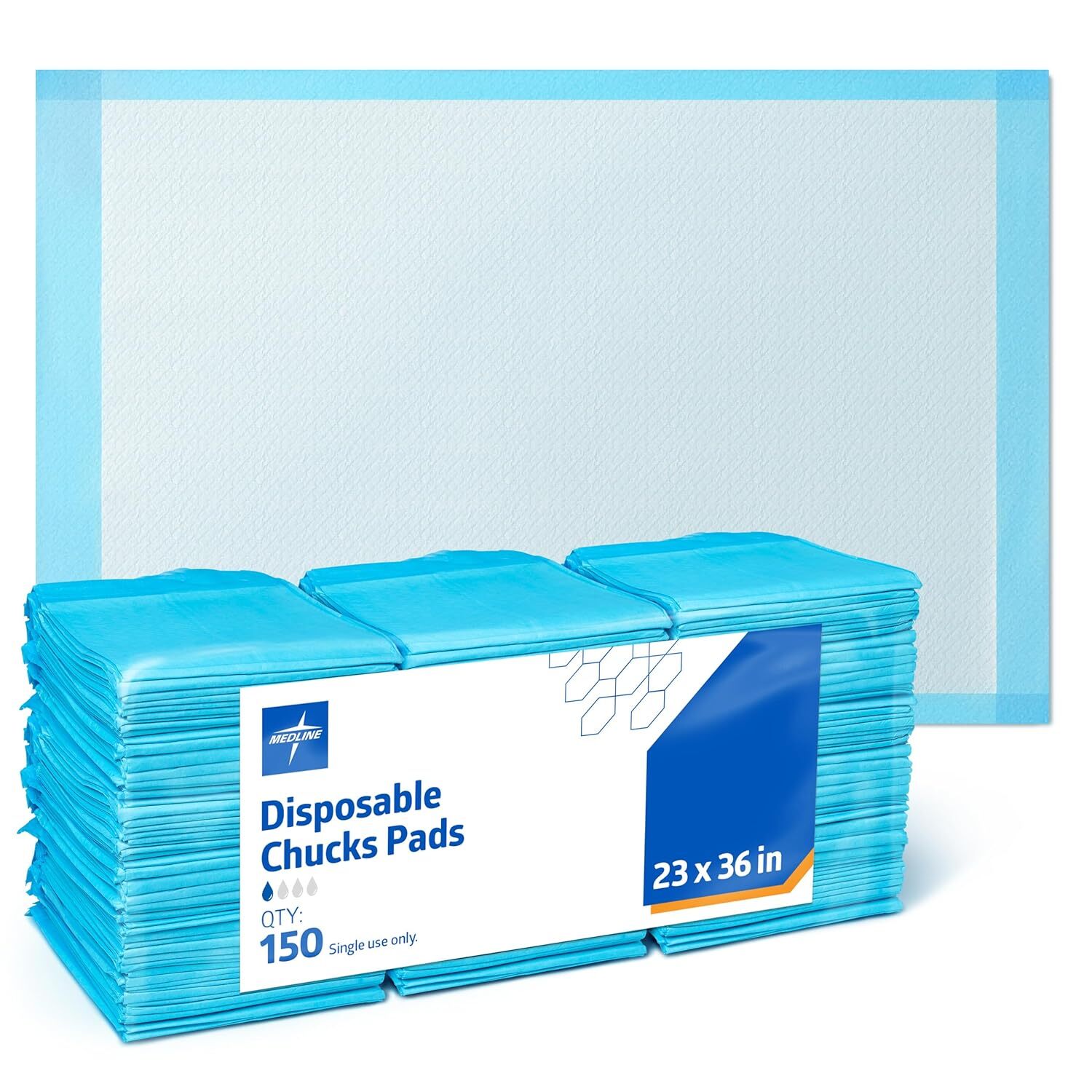 150pcs 23″ x 36″ Moderate Absorbency Underpad Disposable Chucks For Kids Elderly