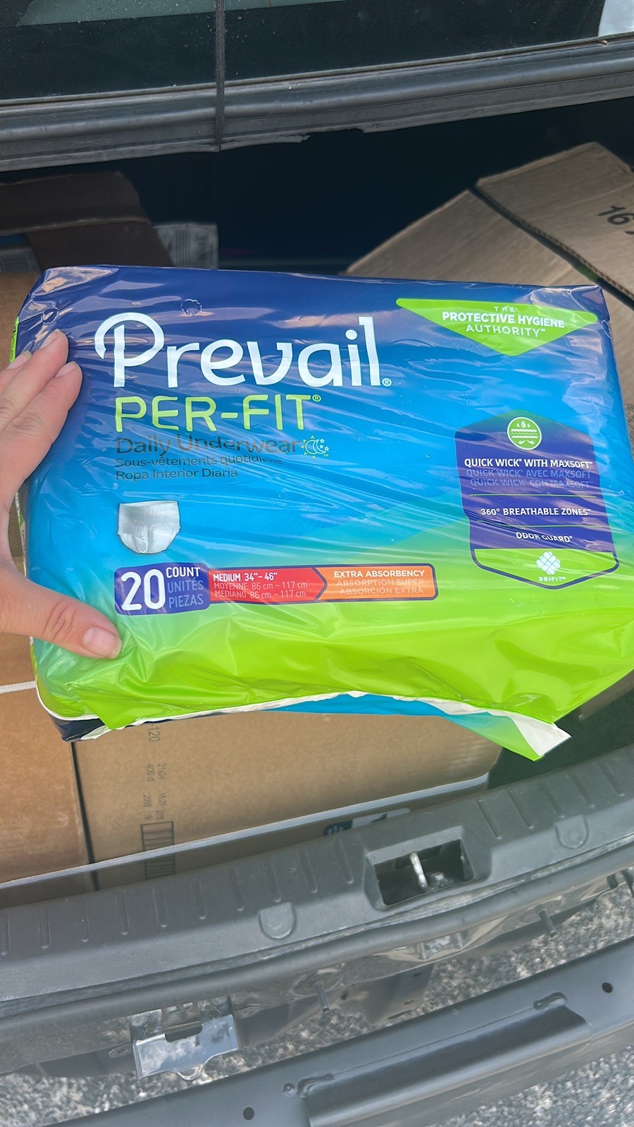 Prevail Per-Fit Unisex Incontinence Underwear – Medium Size, Bag of 20