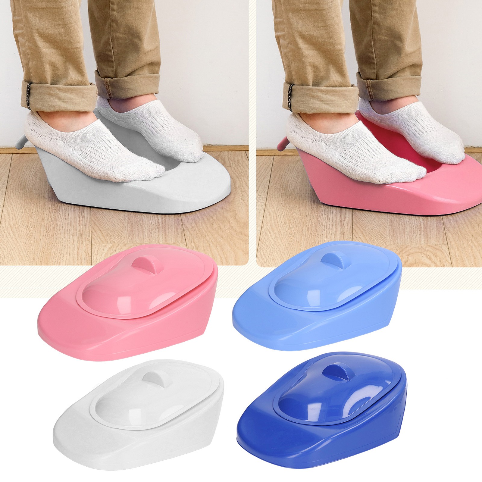 PP Bedpan Household Portable Smooth Elderly Patient Bed Pan With Lid Handle