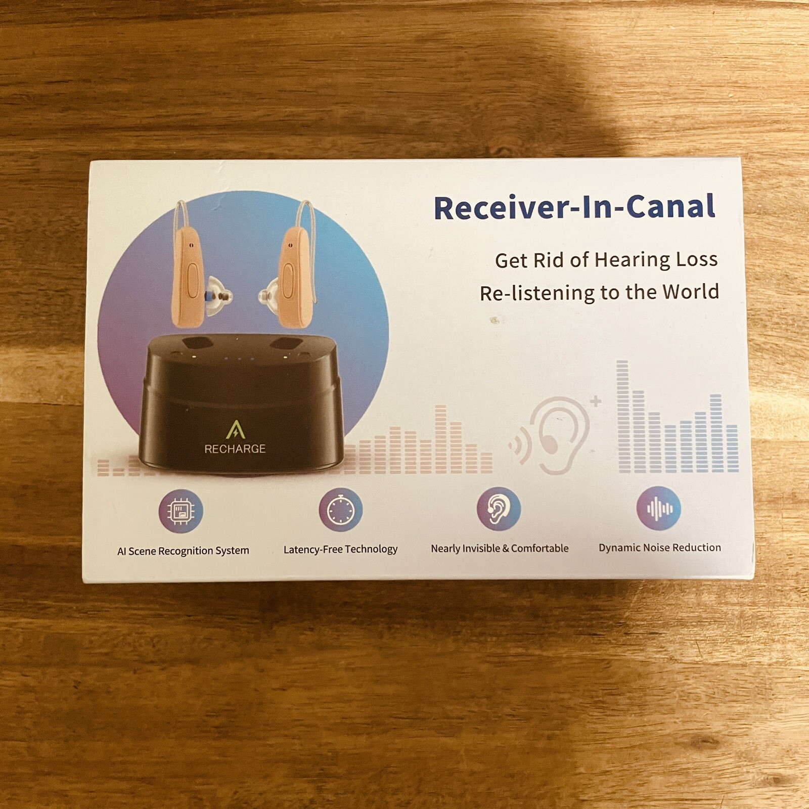 RIC Hearing Aids for Seniors Rechargeable Receiver-In-Canal Hearing Aid