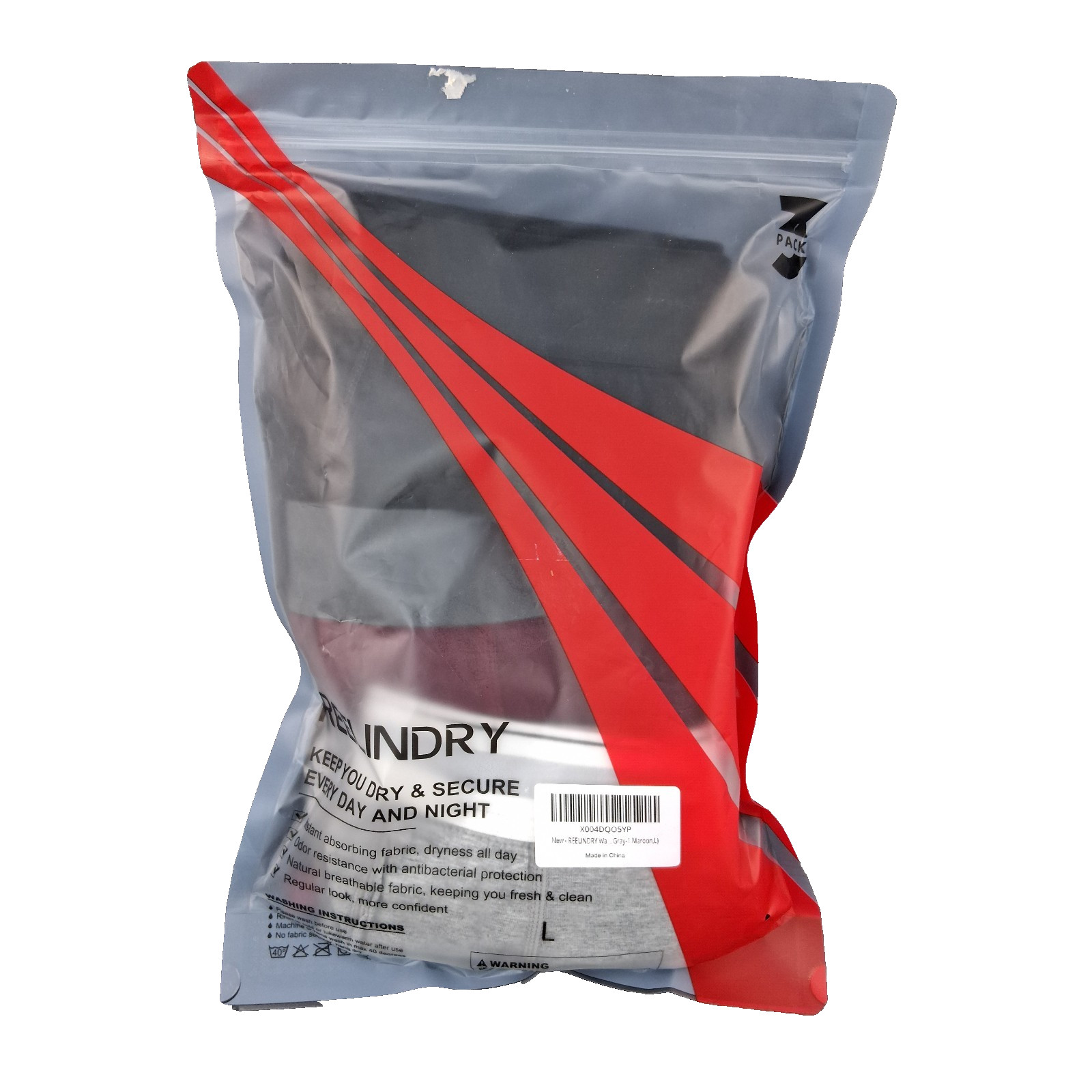 REELINDRY Men’s Incontinence Underwear 2.3 oz Absorbency Protection Adult Leak L