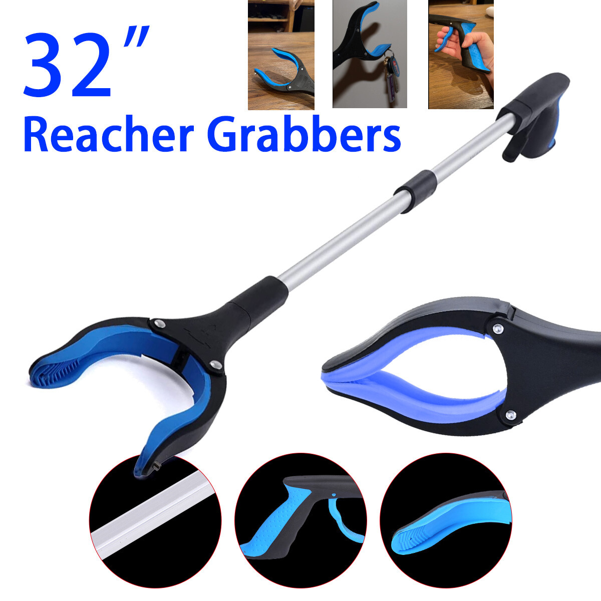 Reacher Grabber Tool, Trash Claw Grabber, Reaching Aid Tool for Trash Picking