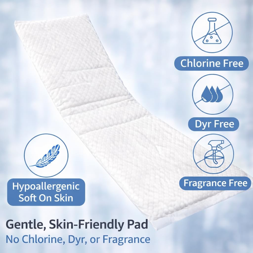 Extra Large Super-Absorbent Contoured Hospital Style Pad Liners [Pack of 40] 7 W