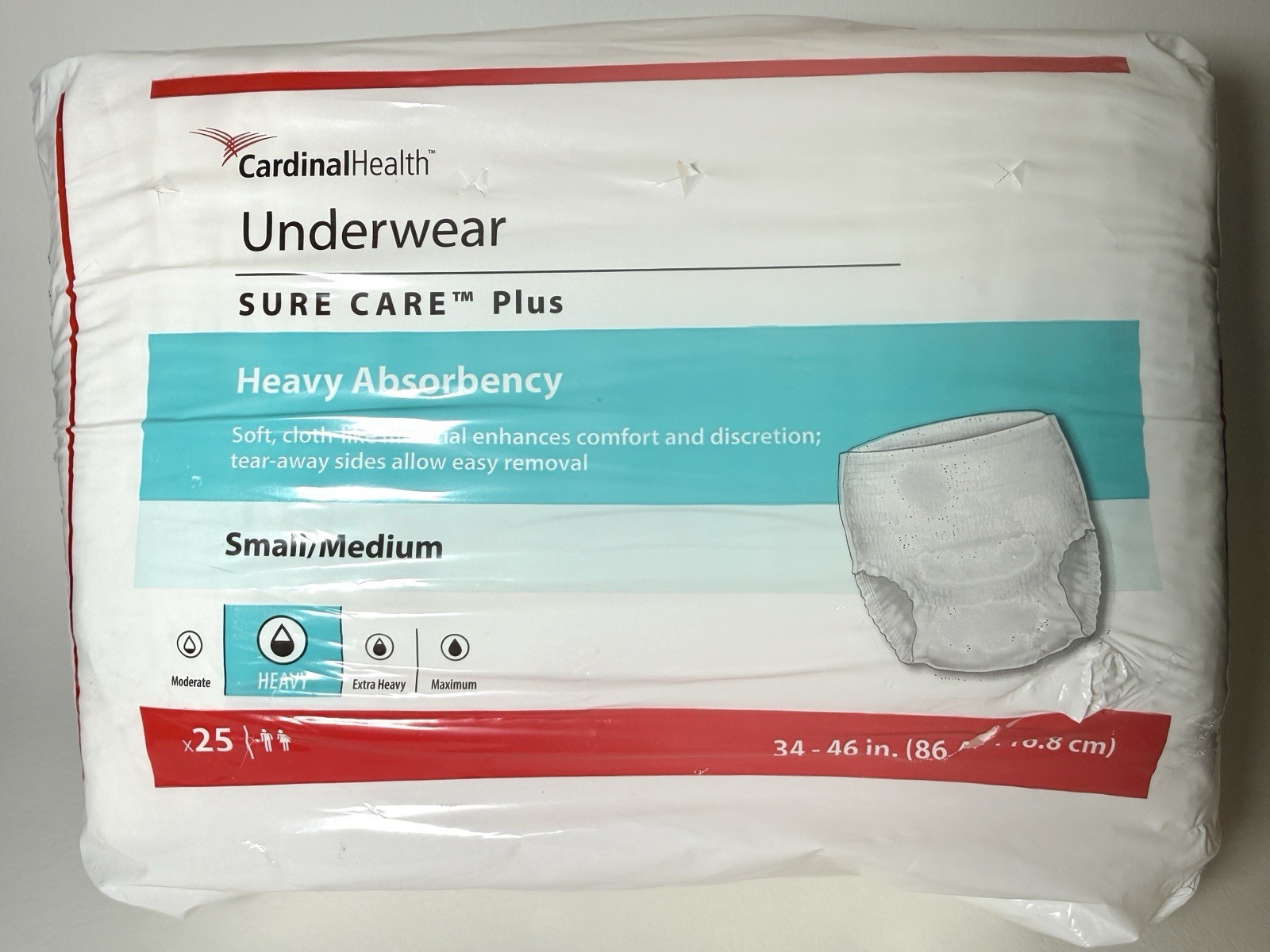 Cardinal Health Adult Diapers S/M Heavy Absorbency 25 Ct NEW Read Description