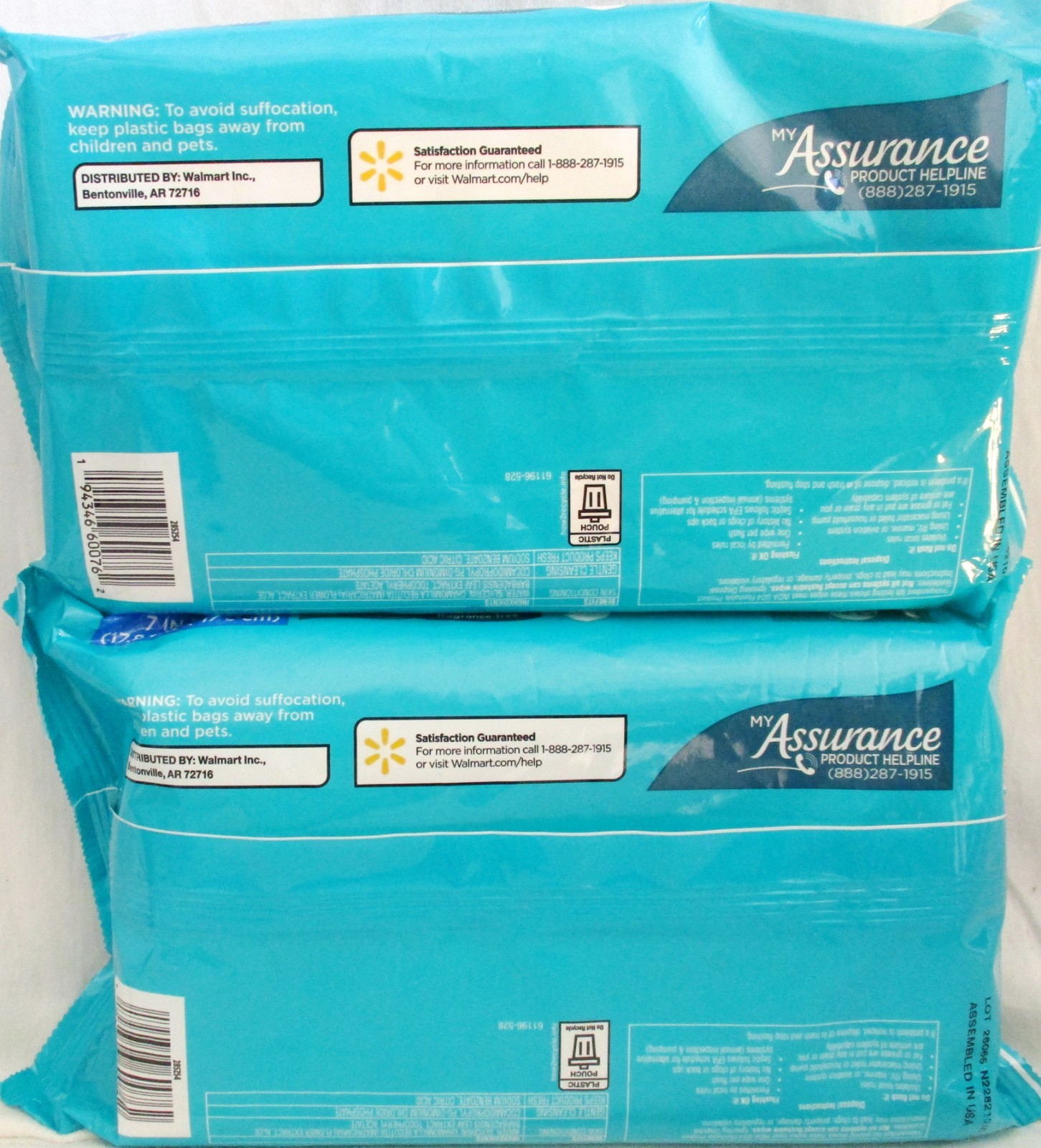 Assurance Flushable Wipes, 48 ct., NEW, Lot of 2.