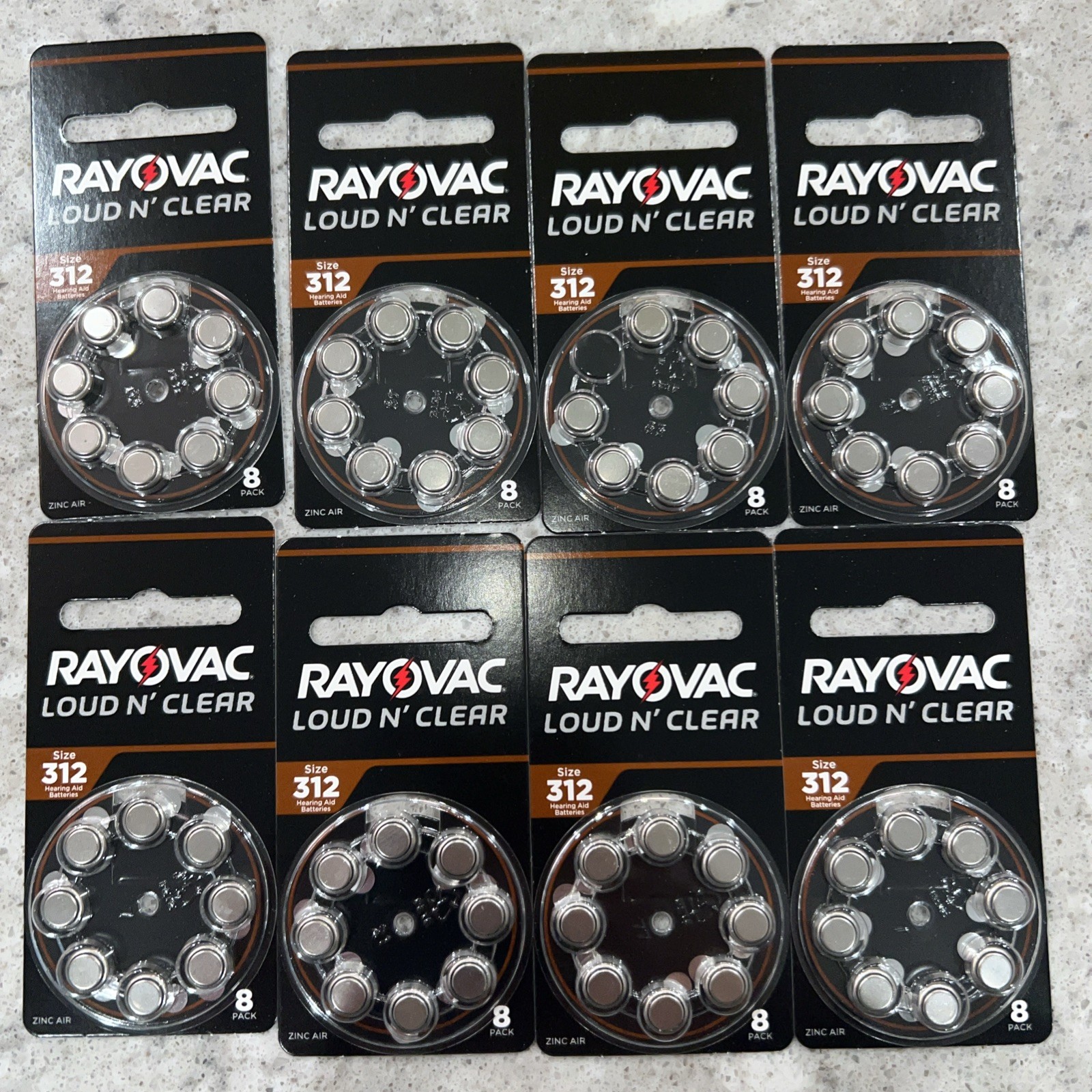 Rayovac Loud N Clear 312 Hearing Aid, 10 Packs Of 8= 79 Batteries Exp Jan 2026