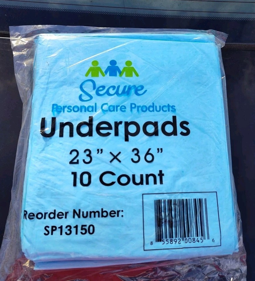 Secure Underpads 23 x 36 10 Count *NEW*