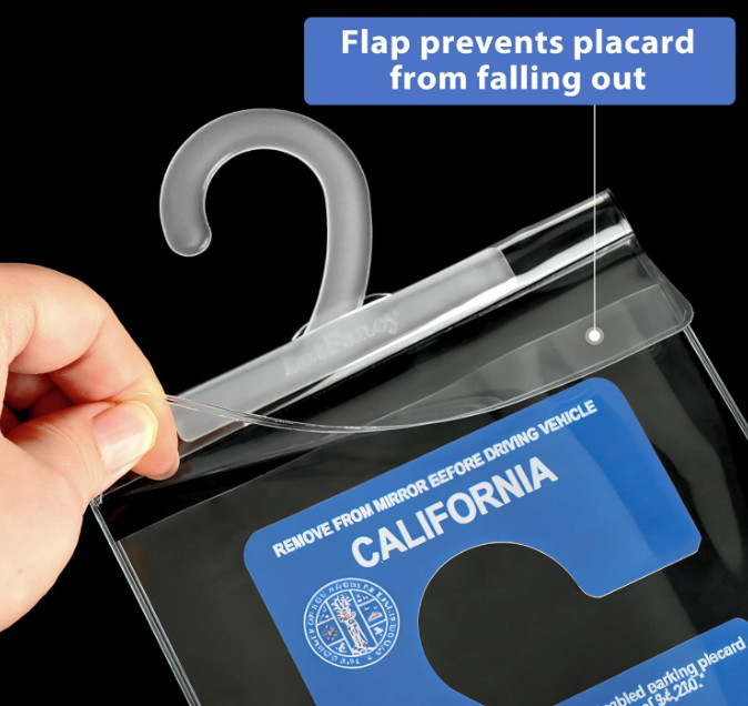 LotFancy Handicap Placard Holder, Ultra Transparent Disabled Parking Permit Prot