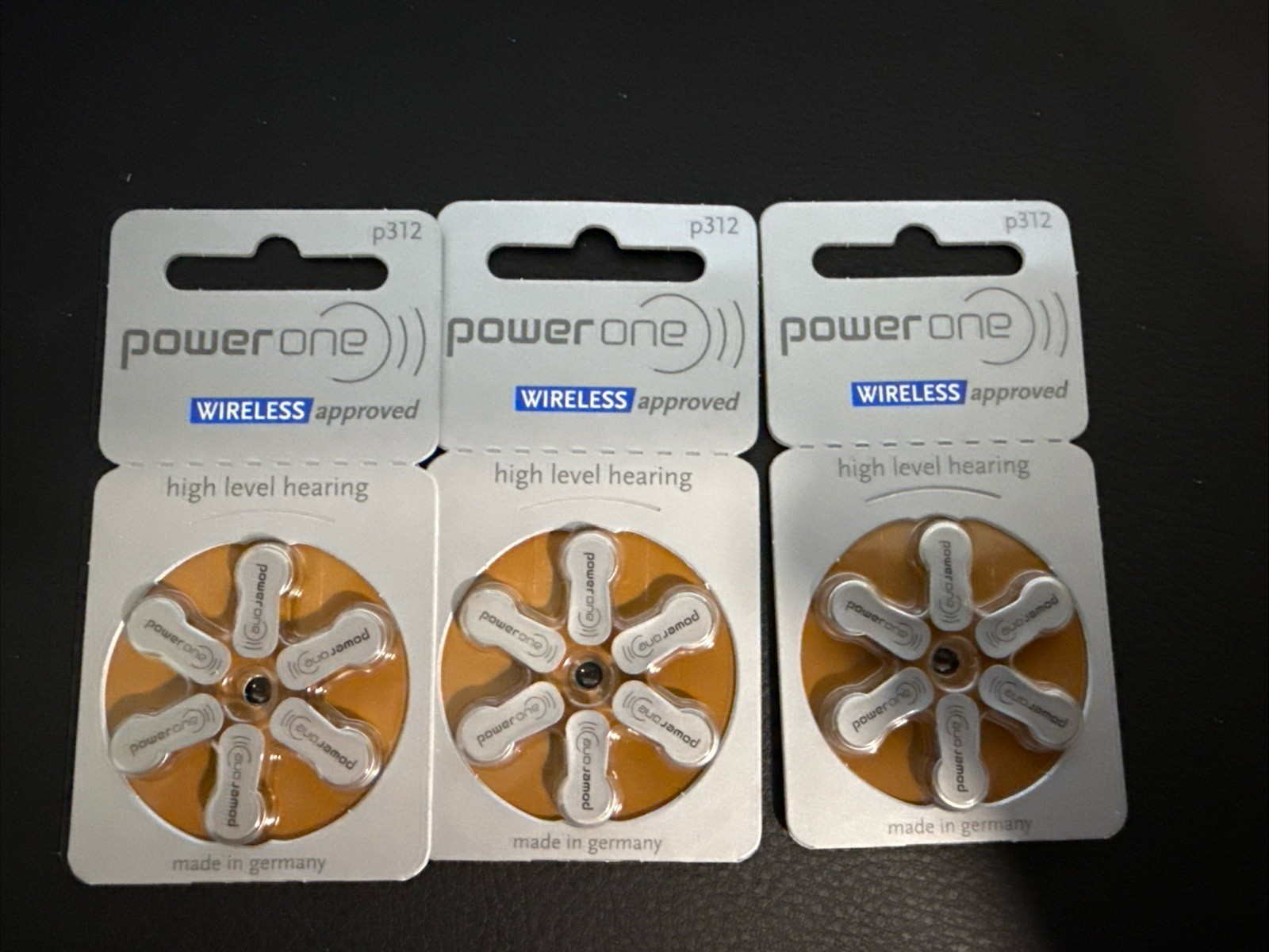 Powerone Hearing Aid Battery Size P312 – 18 batteries, 3 Pack