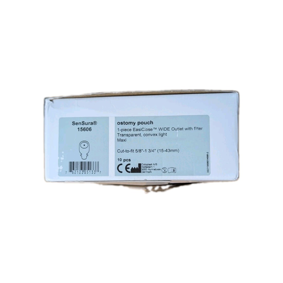 SenSura 15606 EasiClose Ostomy Pouch 5/8 to 1-3/4 Inch Stoma 1pc System 10 Ct