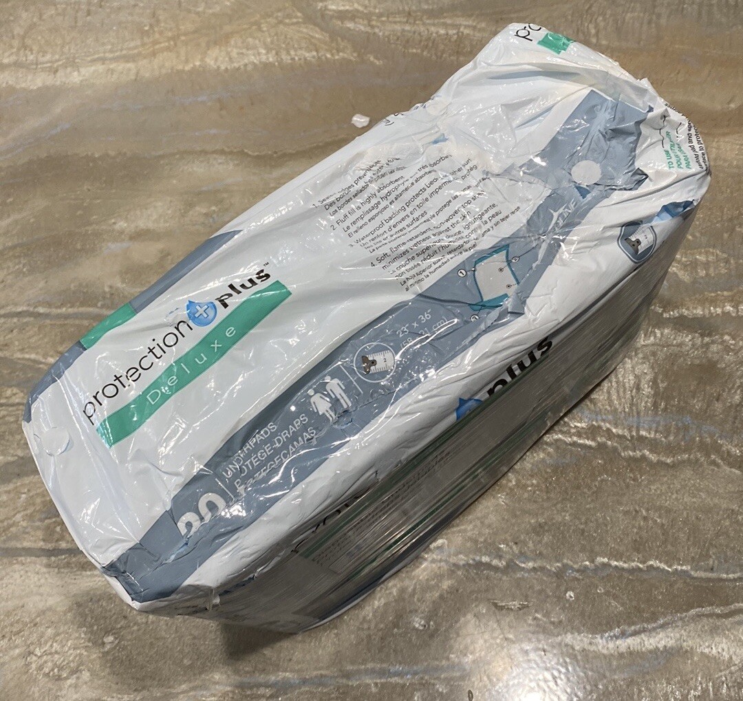 Protection Plus Disposable Underpads for adults 20 units (Open Bag-See All Pics)