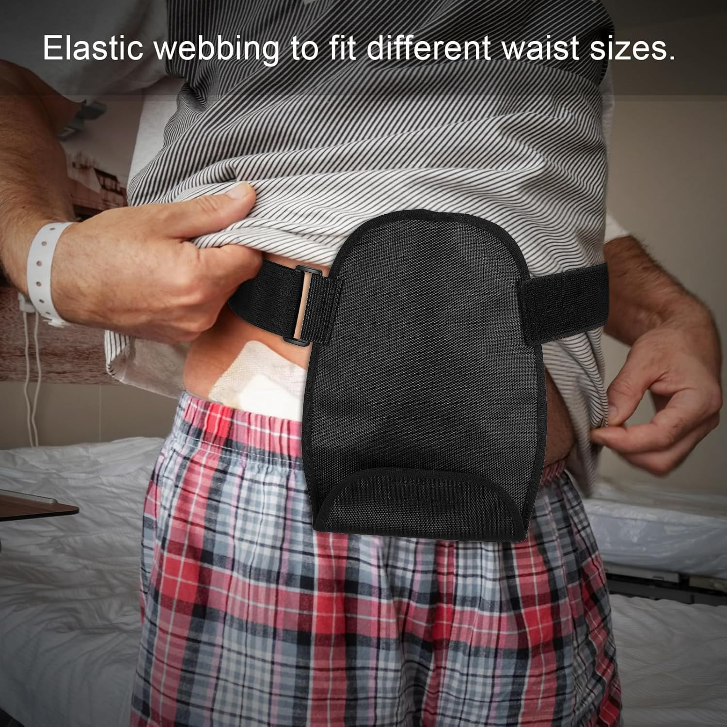 2 Pcs Ostomy Bag Covers with Adjustable Belt Waterproof Ostomy Shower Cover Univ
