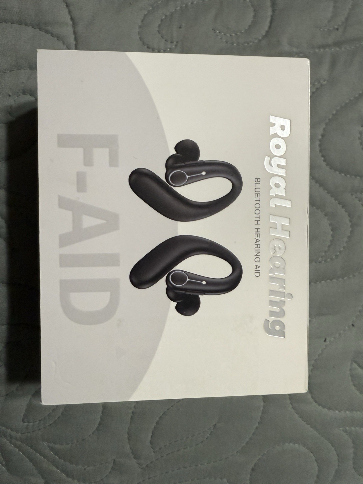 Royal Hearing F-AID Bluetooth Hearing Aid W/ Rechargeable Case – Black