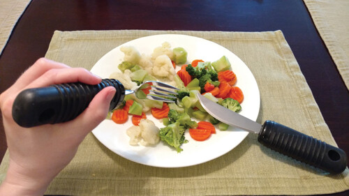 Make Eating Easier Big Grip Utensil Set Blue Jay Brand