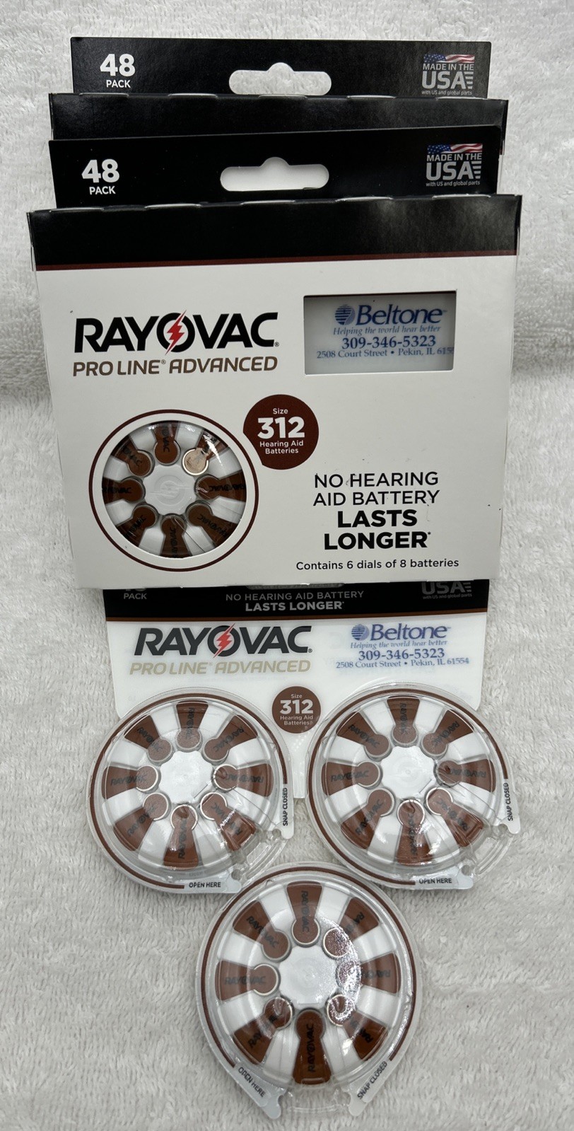 RAYOVAC PROLINE Mercury Free for Hearing Aid – 120 Total Batteries Size 312