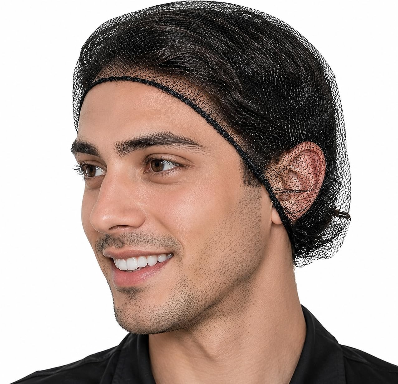 50 Pack Reusable Hair Nets 24″, Black Nylon Mesh for Food Service & Cooking, …
