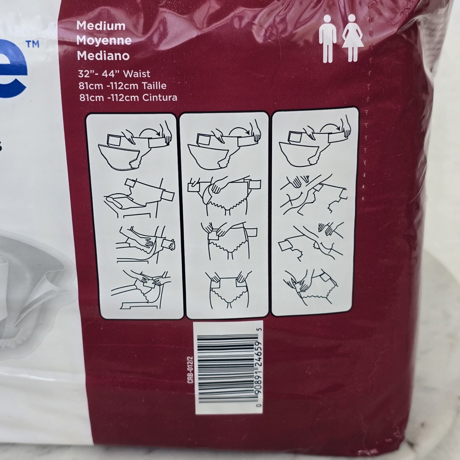 2 Pack ProCare Breathable Adult Briefs Underwear Sz Medium Incontinence 32 Total