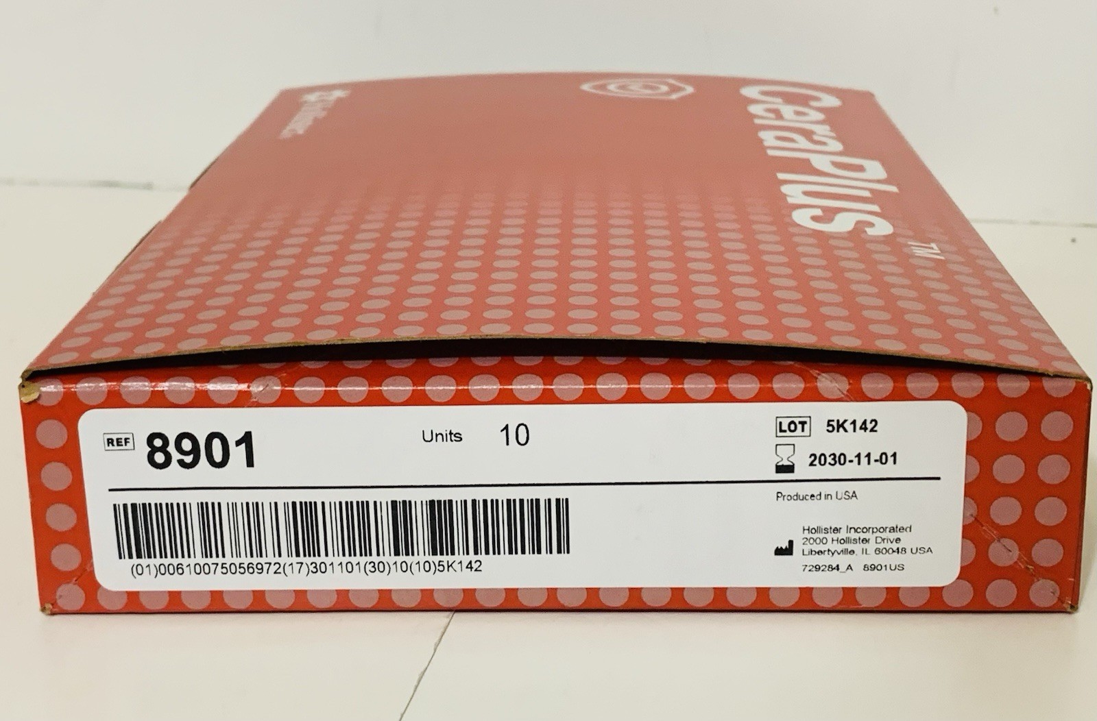 10 Hollister CeraPlus 8901 Ostomy Pouches w/ Filter CTF 2-1/2″ 1BX/10EA Ex 2030