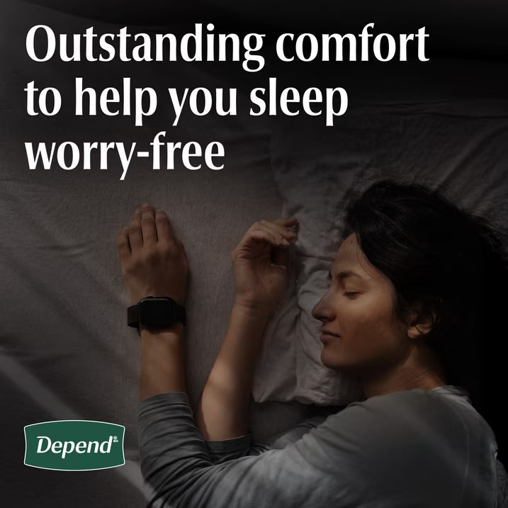 Depend Night Defense Incontinence Underwear for Women Large 56 Count