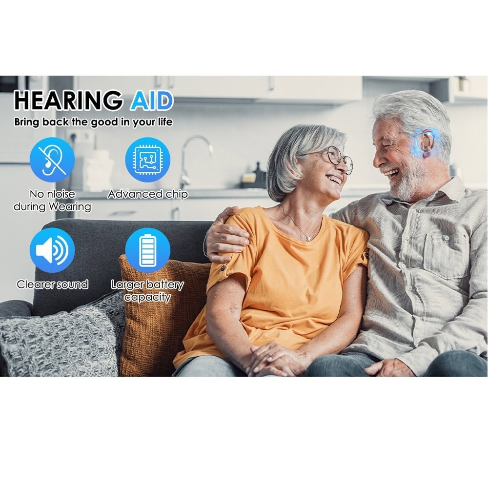 16-Channel Digital Bluetooth Hearing Aids Voice Amplifiers with USB Charging Box