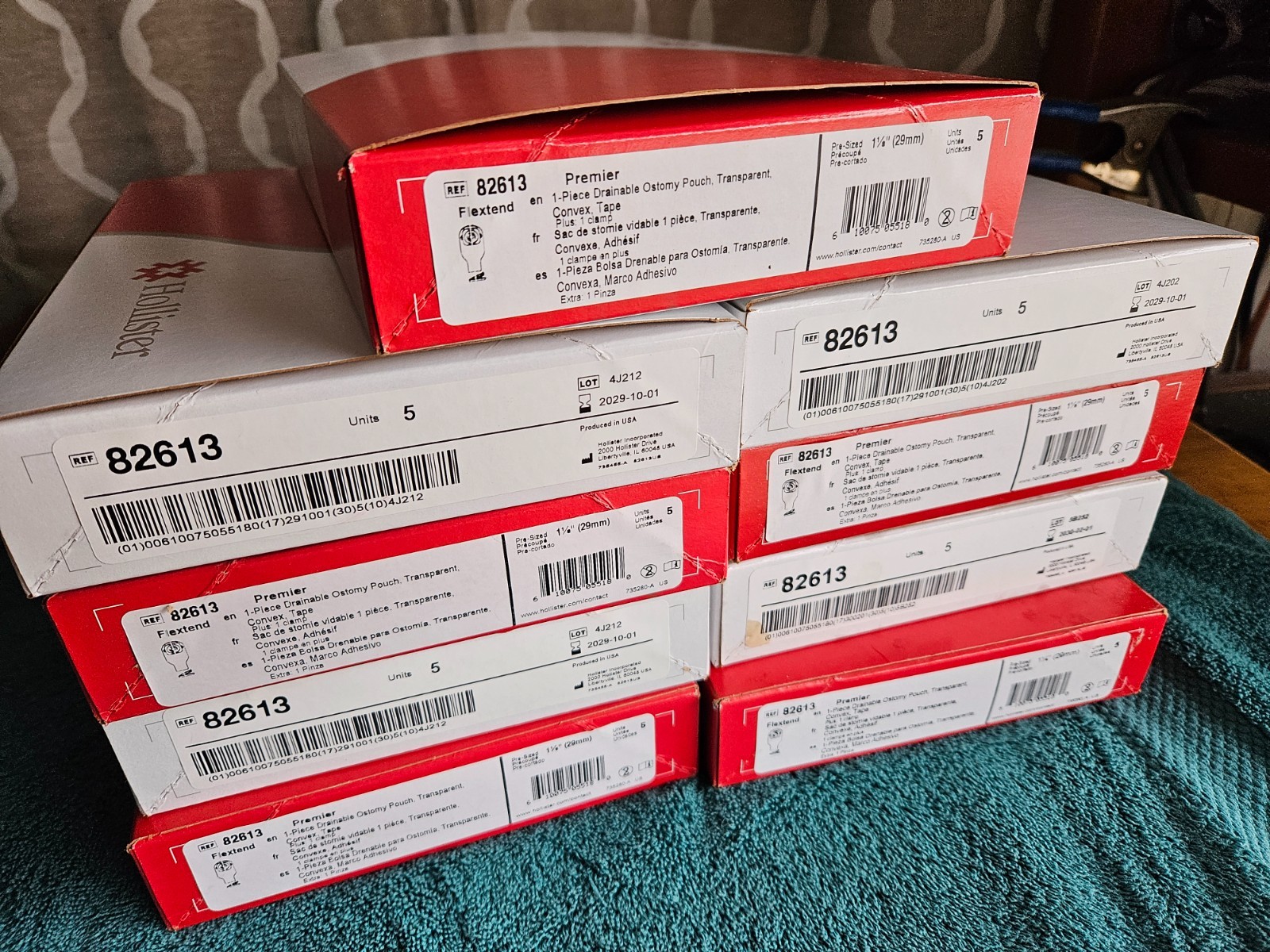 LOT 9) BOXES 5 Hollister 82613 Convex Ostomy Pouch 1 1/8″ Flange 29mm EX 2029-30