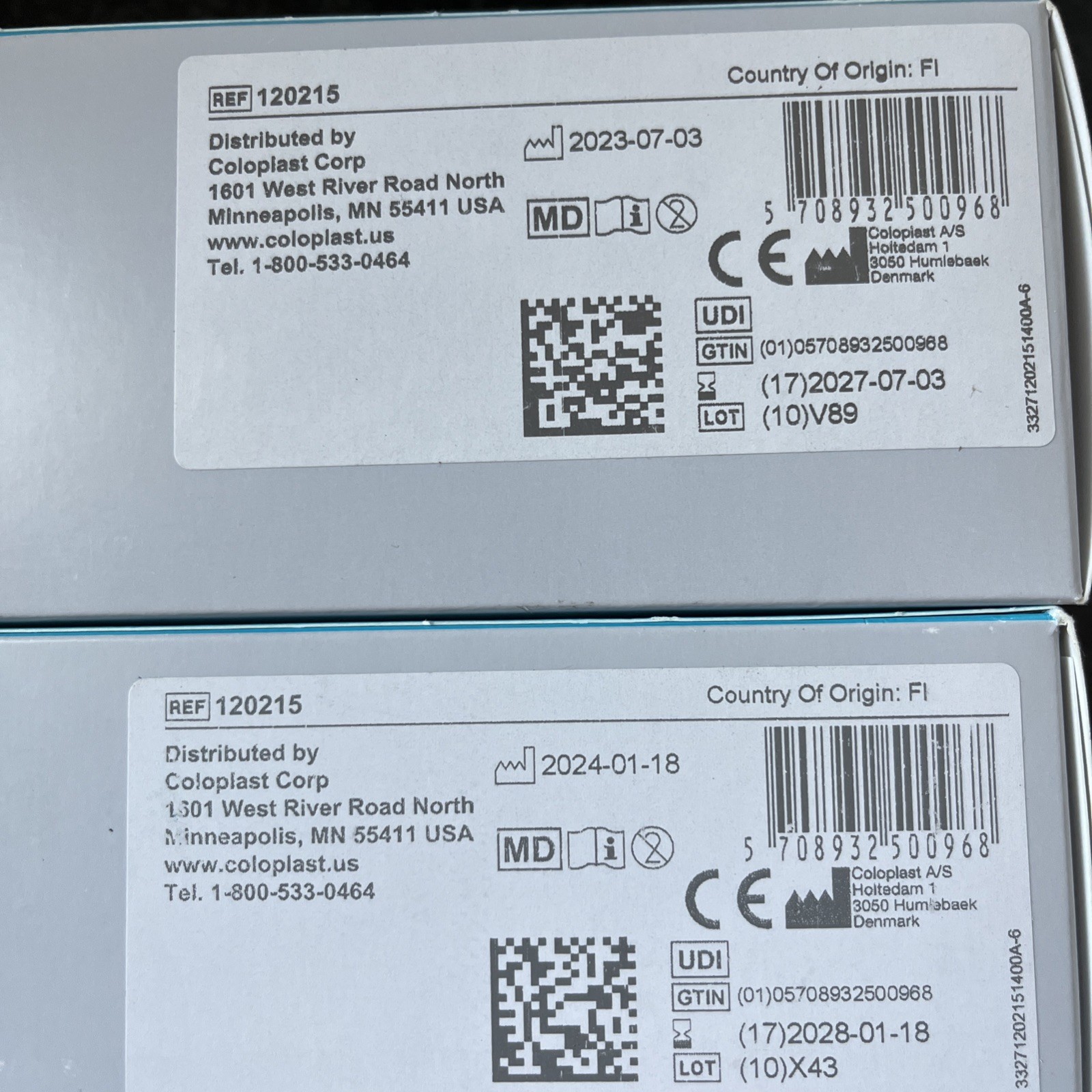 2 New Boxes of 30 Coloplast 120215 BRAVA Skin Barrier Wipes Exp. 2027 and 2028