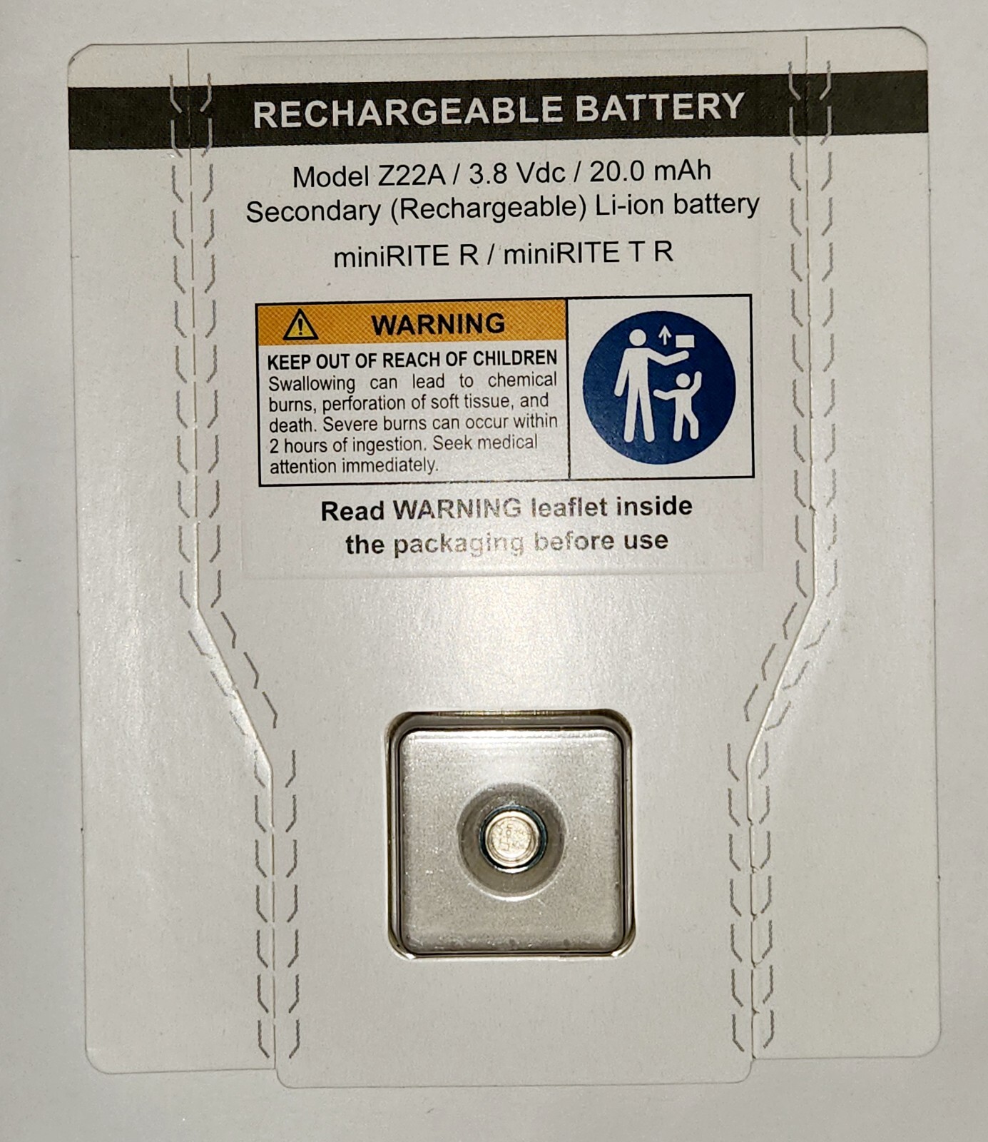 A Oticon Hearing Aid rechargeable battery, The Most Recent Made Z22A USA SHIPPER
