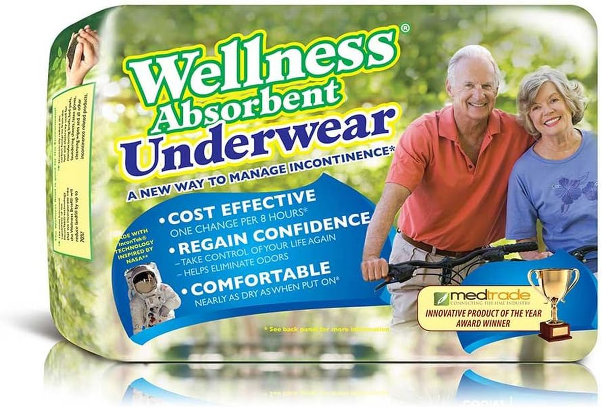 -Absorbent Underwear (Pull-Ups) Size Large (30″–40″ Waist), 14 Count, Made in US