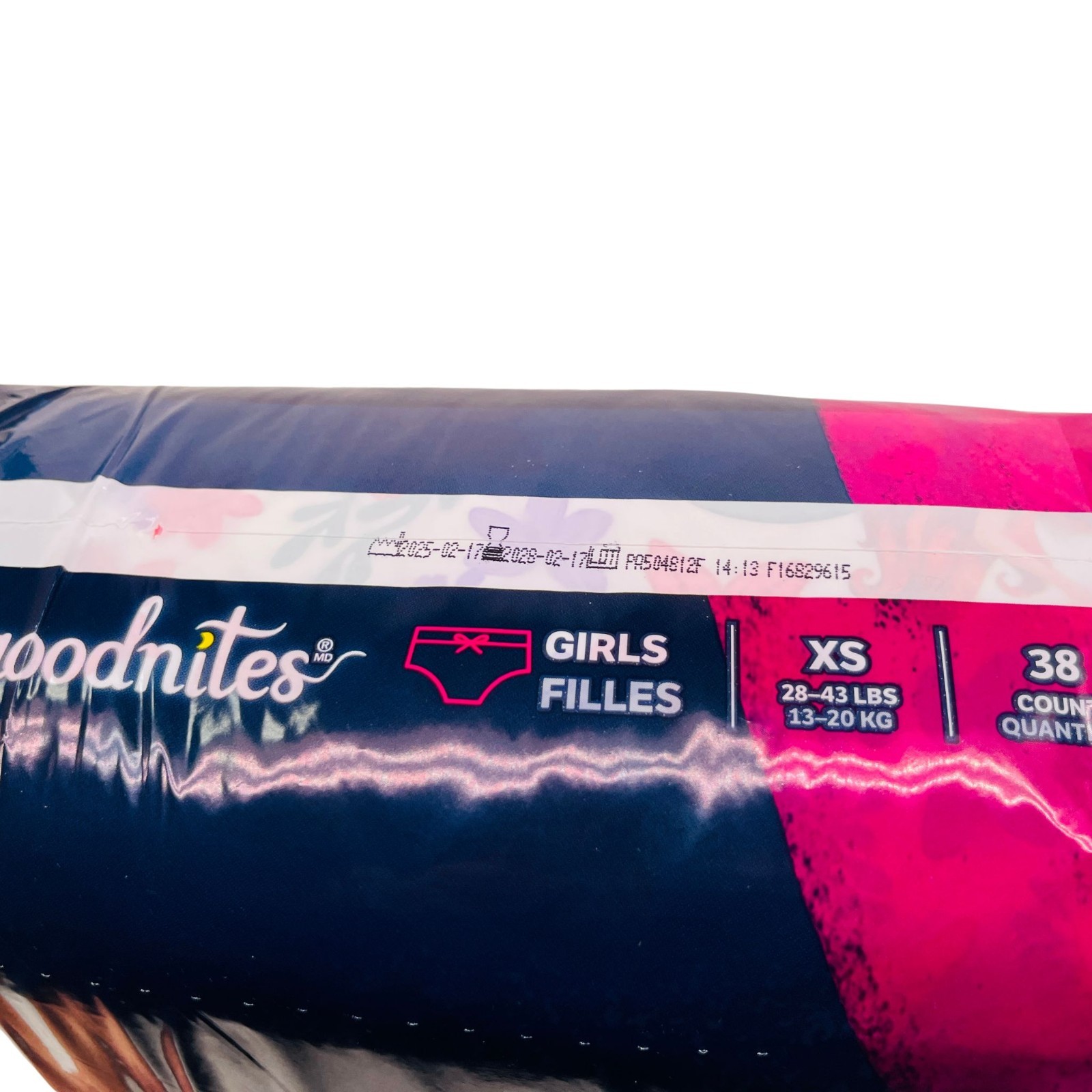 Goodnites Girls Nighttime Underwear XS 38 Ct 2 Pack New