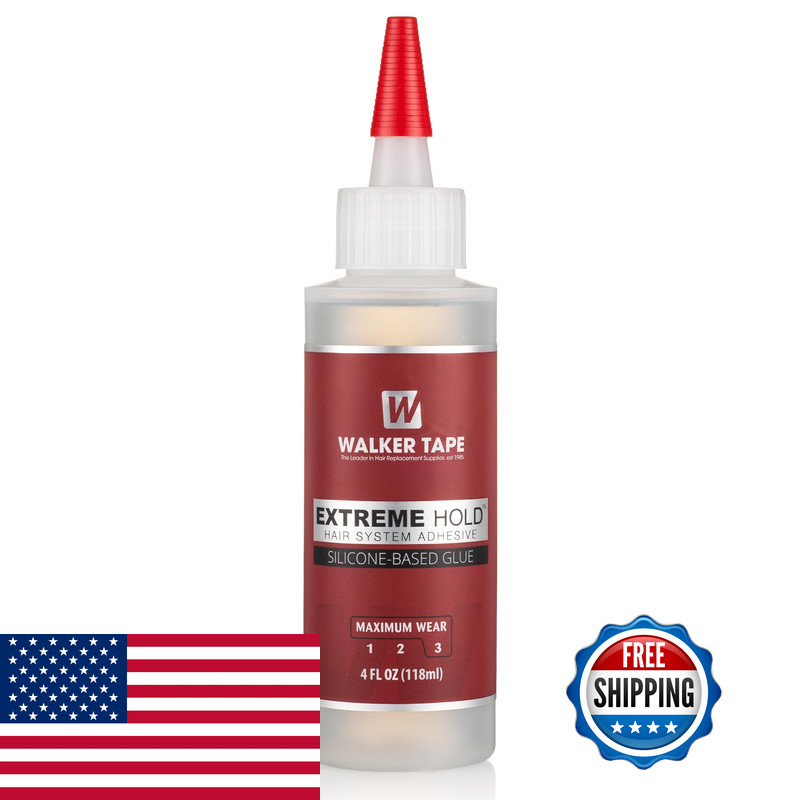 Walker Tape Extreme Hold Adhesive 4 Fl Oz Squeeze Bottle For Wig Installs Lace