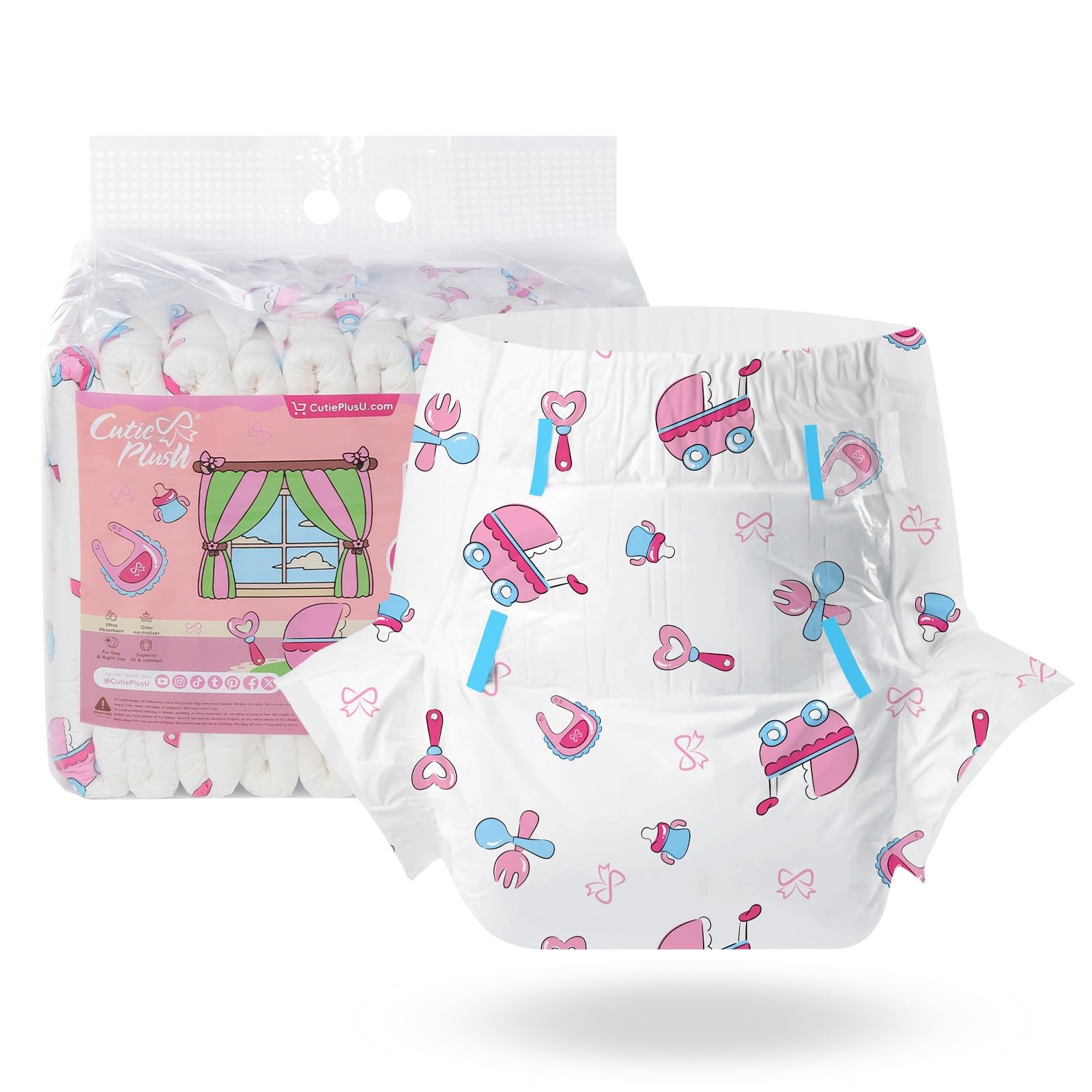 CutiePlusU Disposable Diaper 10 Pieces Protective Underwear Absorbent Briefs …