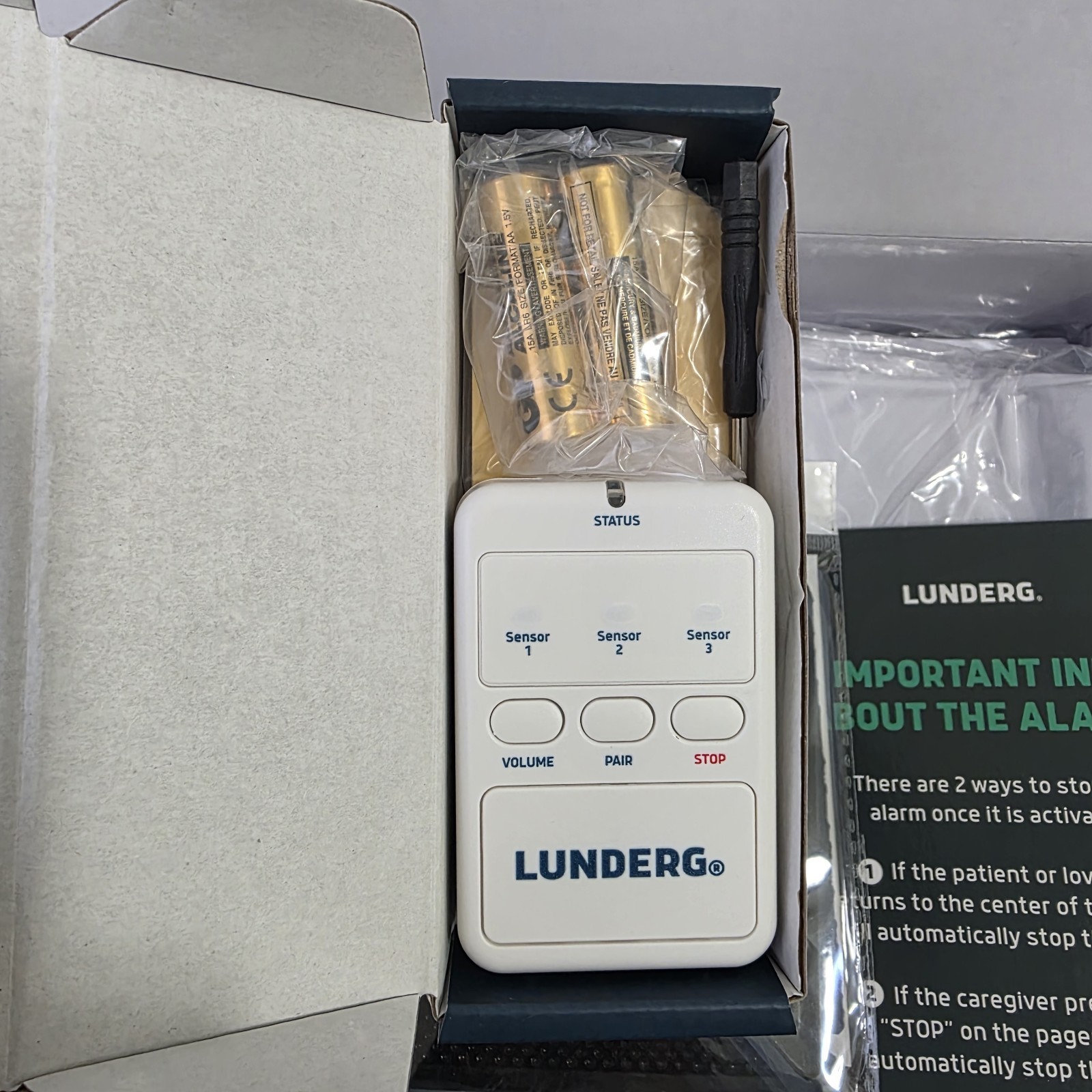Lunderg Large Bed Alarm For Elderly Adults – Wireless Sensor Pad (20” x 30”)