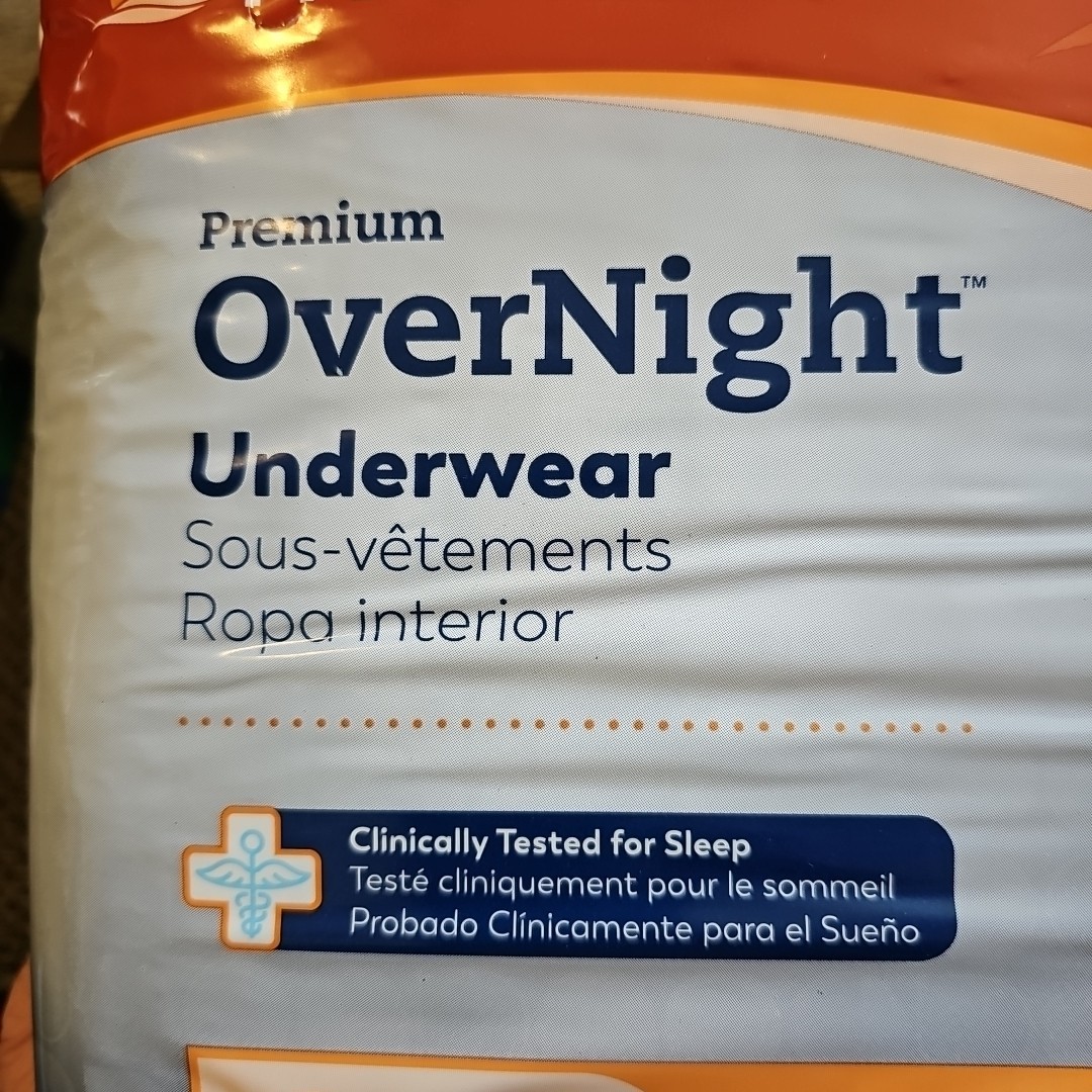 1 Case 48 Total Tranquility Premium OverNight Underwear 2X-Large 62-80″ 12/Pack