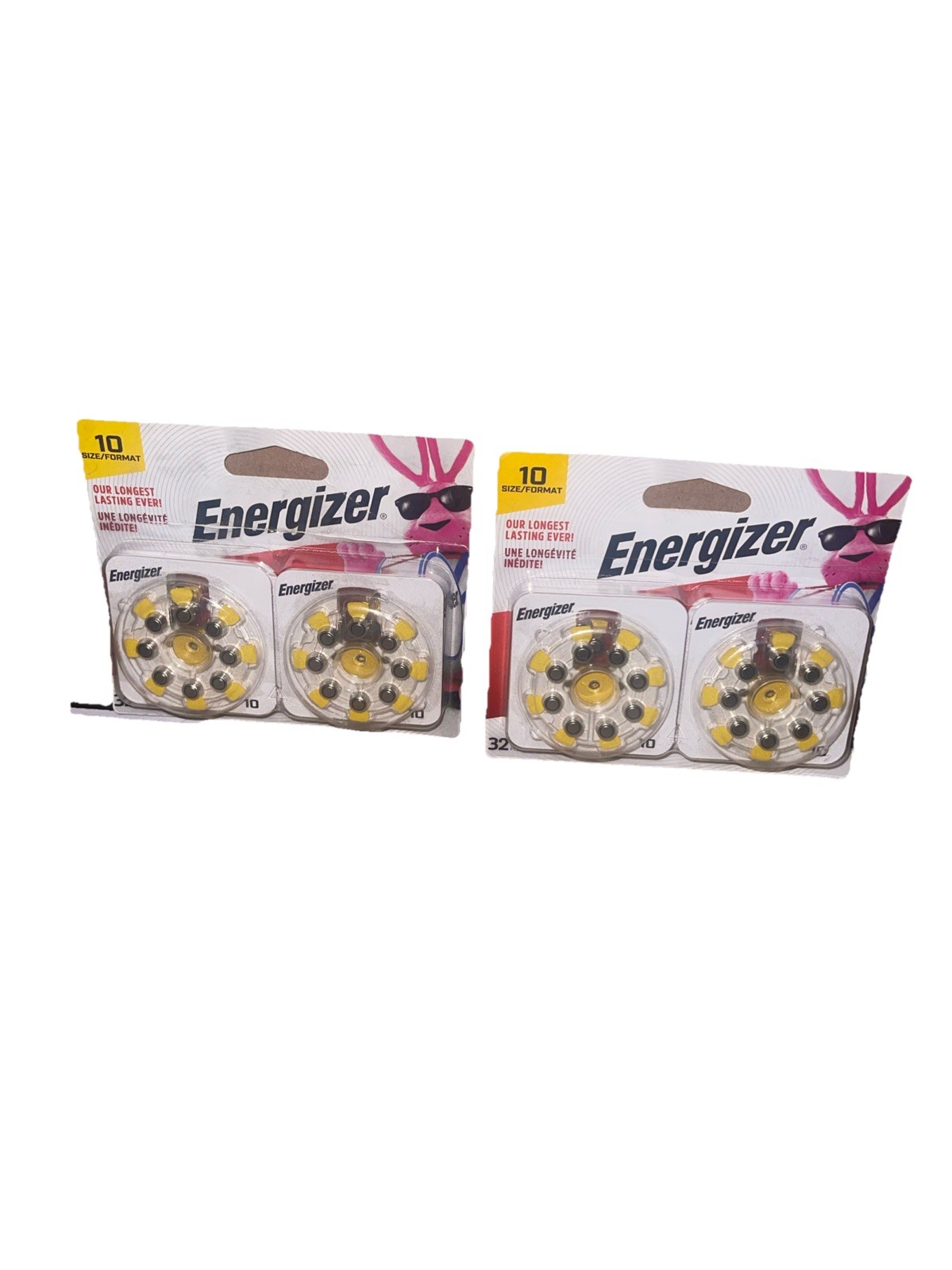 Energizer Hearing Aid Batteries Size 10 Yellow Tab 32 Pack Lot Of 2 Exp 10/27