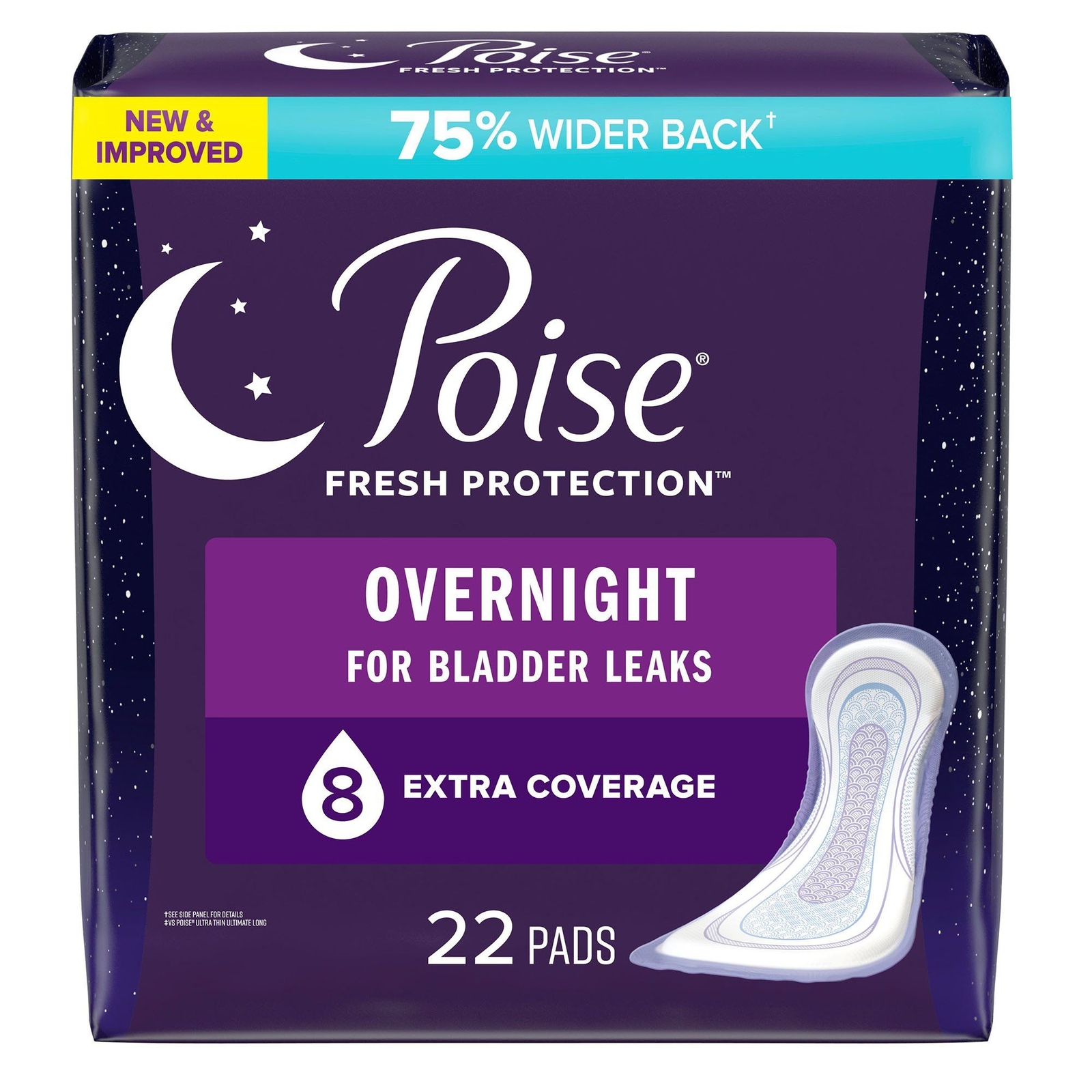 Poise Fresh Protection Overnight Pads (PK/22)