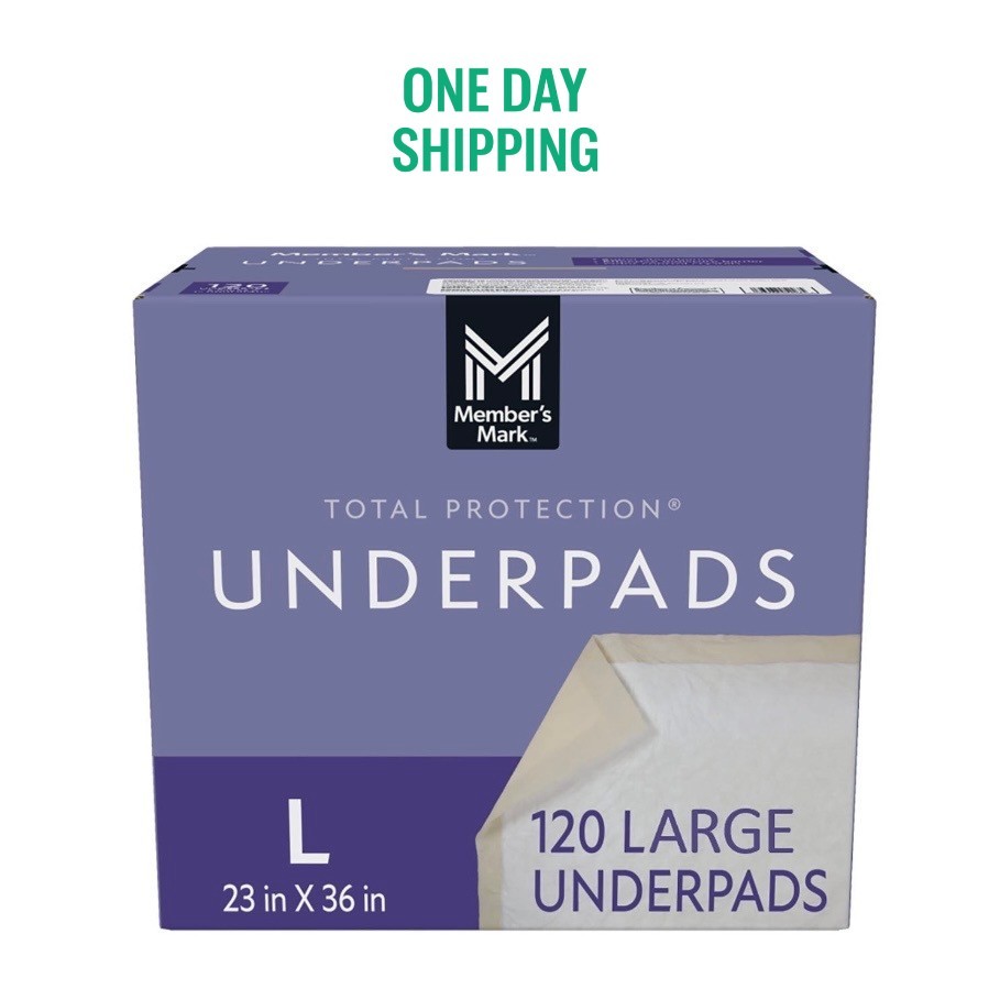 Member’s Mark Total Protection Underpads Large 23″ x 36″ 120 Count