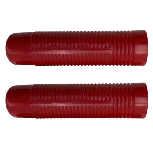 Comfort Axis Classic Ribbed Grip for 1″ Handle Bar, Red – 1 Pair