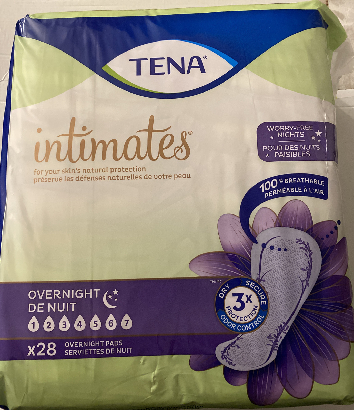TENA Intimates Overnight Pads, Heavy, Bladder Control Pad, 54282 – Pack of 28