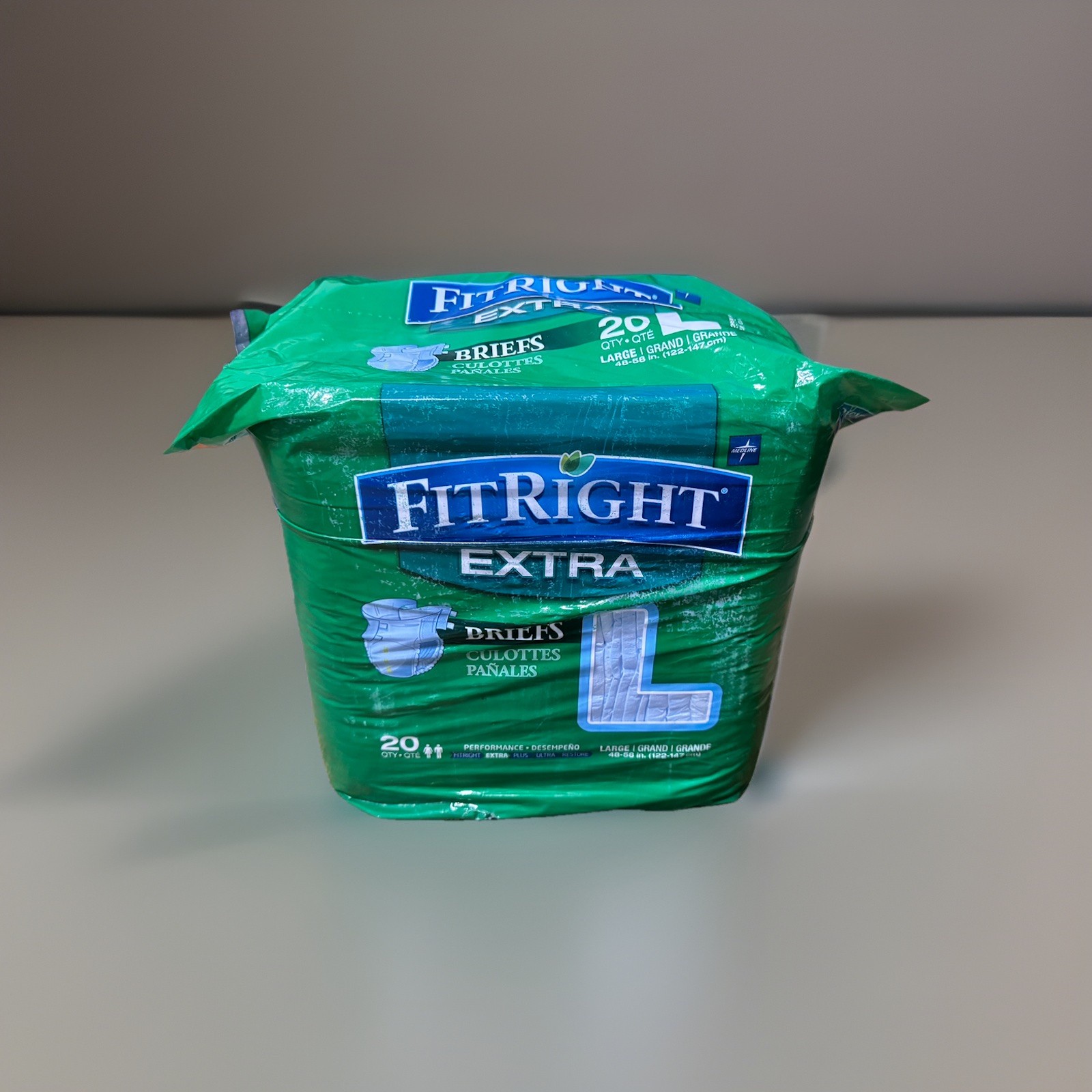FitRight Large Extra Briefs, 48″-58″ L Adult Diapers, 20 ct.