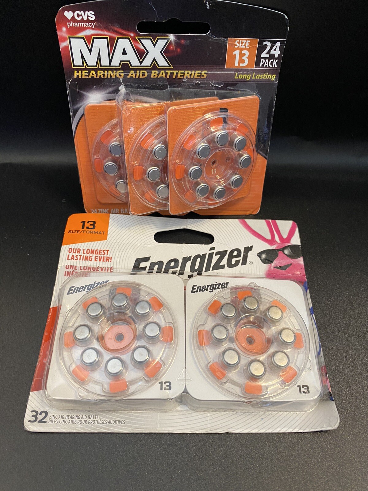 Hearing Aid batteries Size 13 Exp 09-2026 Plus Max 24 Pack Total 56 Batteries