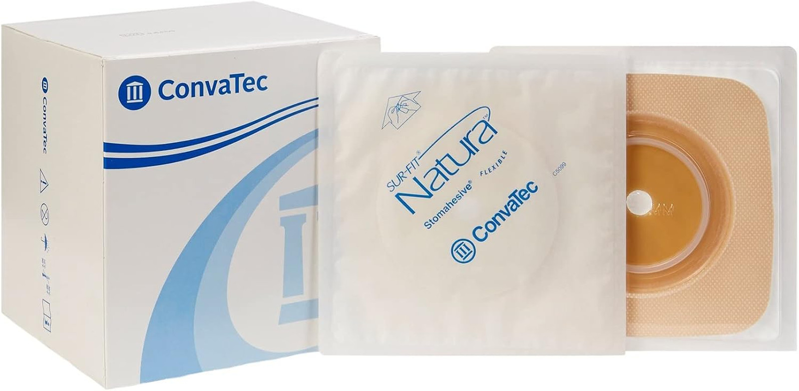 Convatec SUR-FIT Natura Stomahesive Flexible Skin Barrier 5″ X 5″ 2 1/4″ Flange