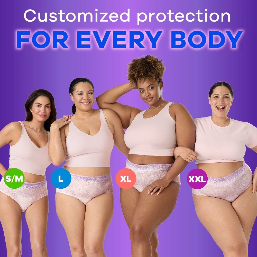 Adult Incontinence Underwear for Women and Postpartum Underwear, XL, Up to 100%