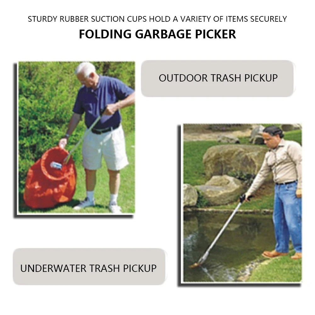 Heavy Duty Trash Picker Grabber Magnetic Stick Long Handled Reaching Pickup Tool