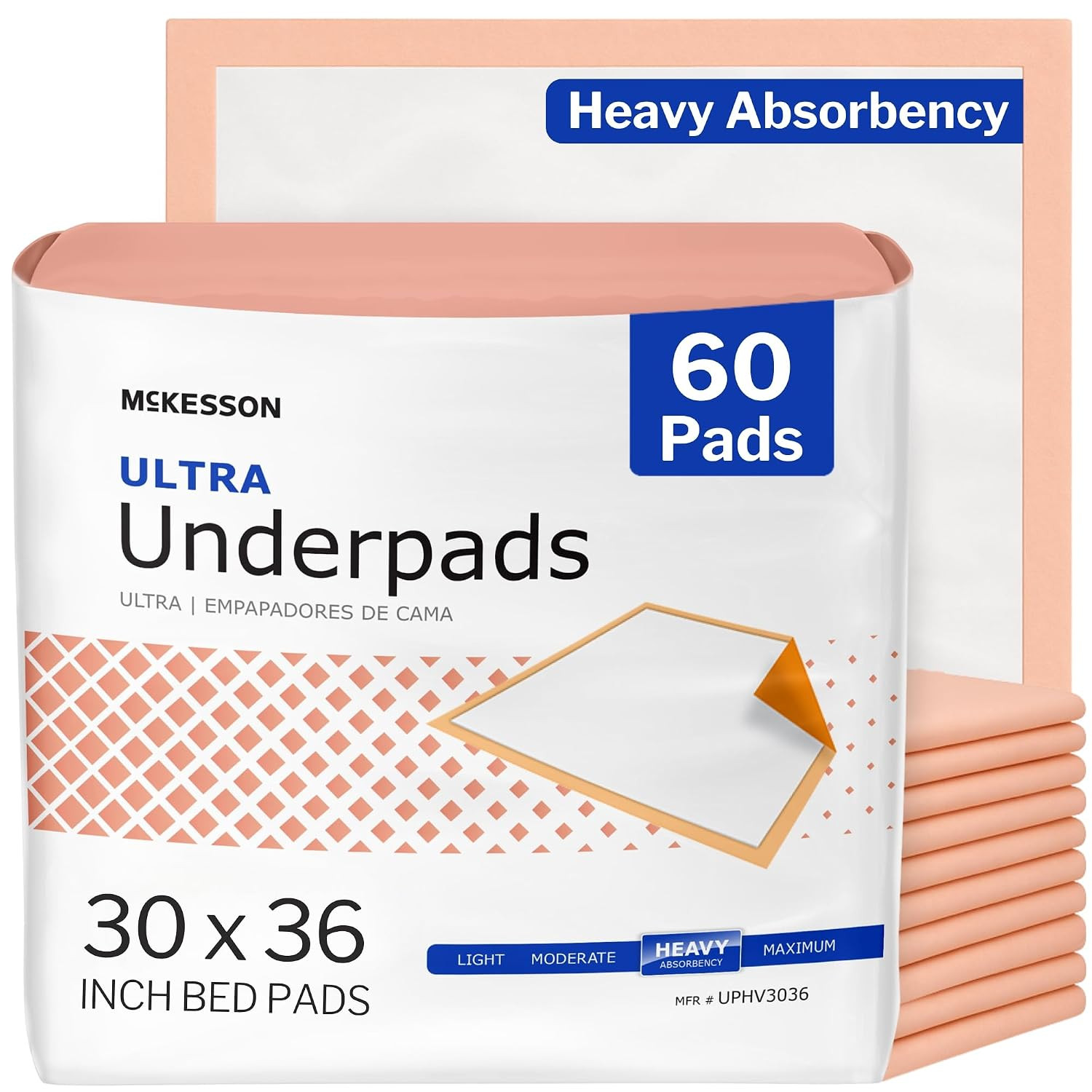 Incontinence Bed Pads Heavy Absorbency Disposable Underpads 30X30 10 Ct Adults