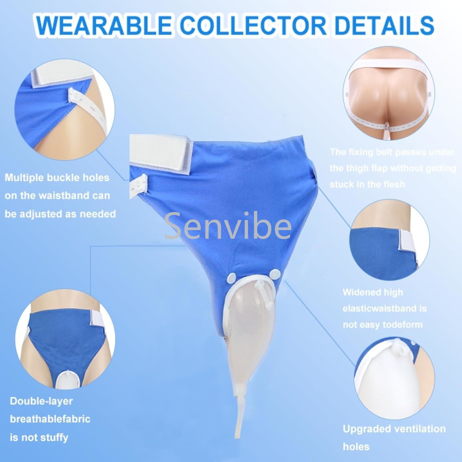 Male Female Reusable Urine Bag Urinal Pee Holder Collector Urinary Incontinence