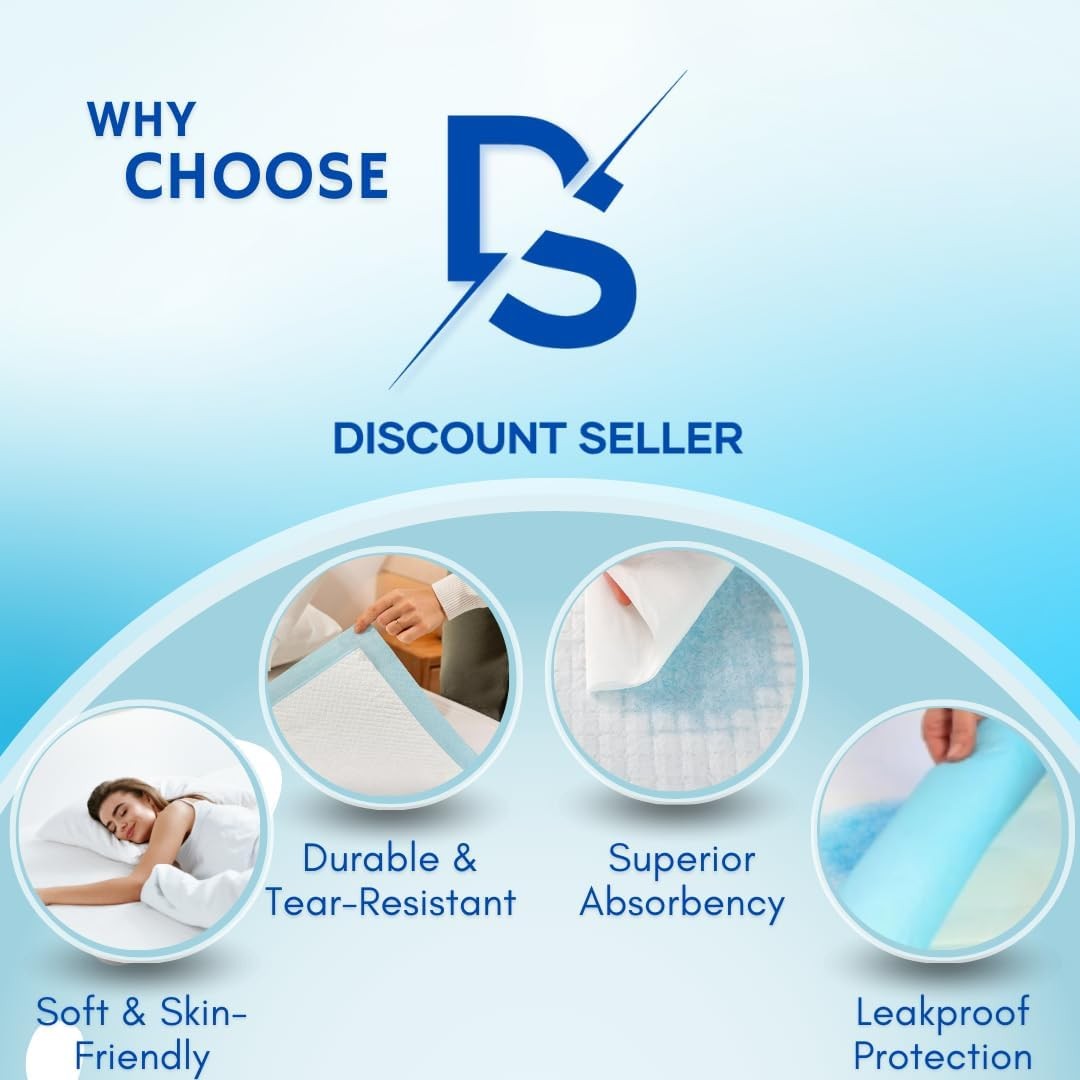 25/50/100 Disposable Incontinence Bed Pads Ultra Absorbent Bed Sheets 90x60cm