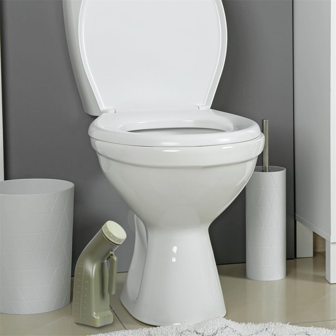 Male Urinal Bottle 1000ml Portable Spill Proof Travel Pee Container Screw Cap