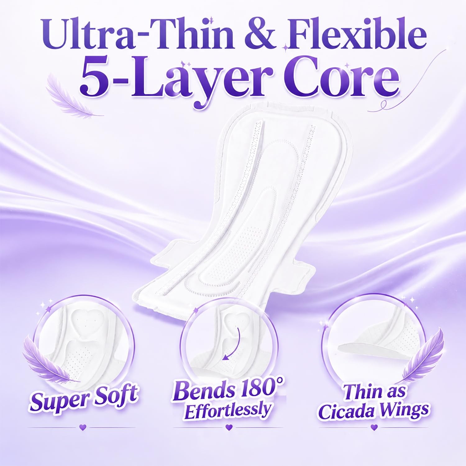 Modal Sanitary Pads for Women – Extra Heavy Absorbency Natural Silk Period Pads