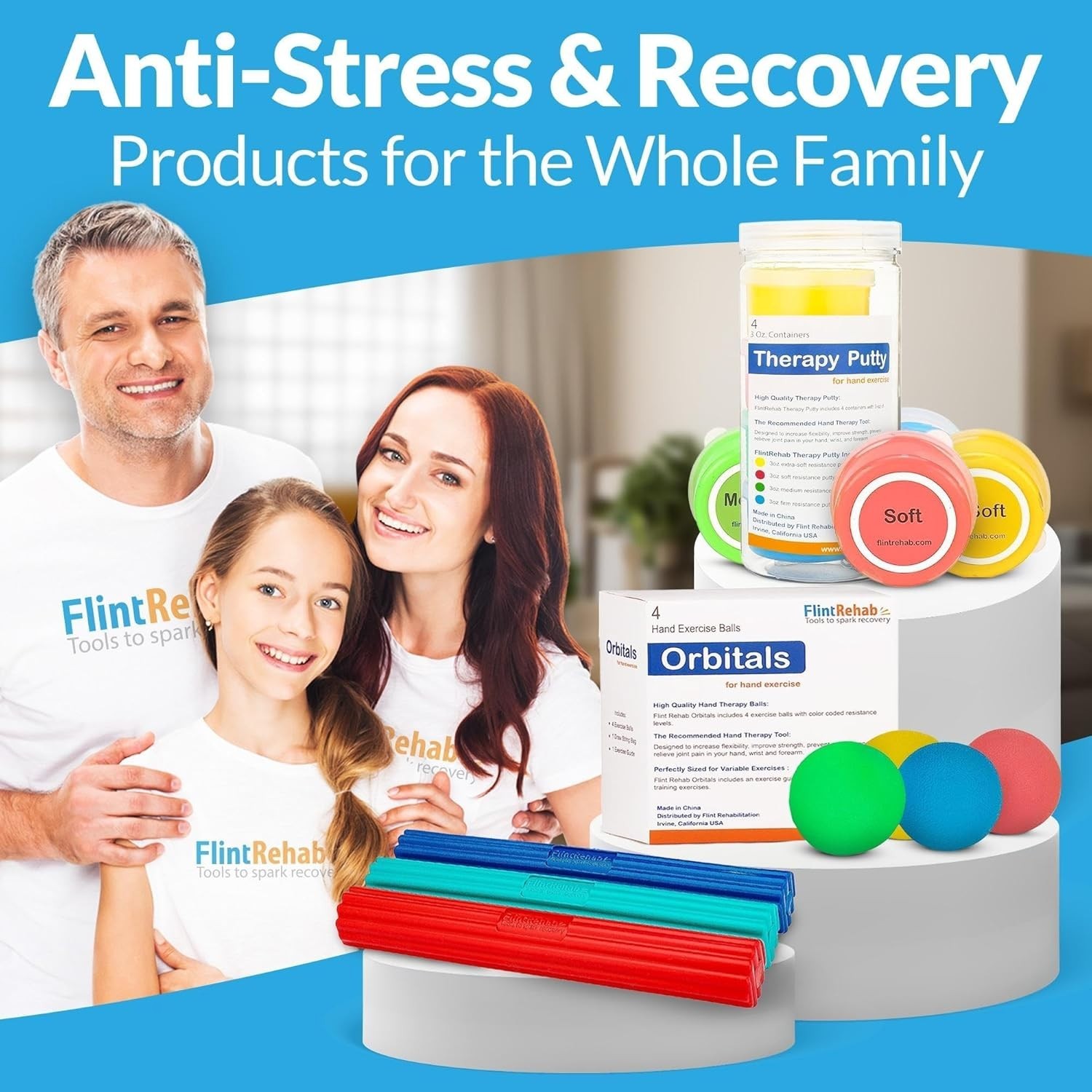 Portable Therapy Putty – 3oz Each, 4 Pack for Hand Exercises & Relaxation